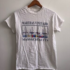 White Marthas Vineyard Graphic T-Shirt